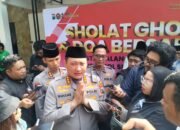 Polresta Malang Kota dan Ratusan Ojol Laksanakan Sholat Gaib dan Doa