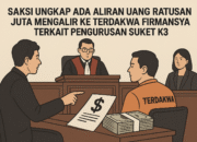 Aliran Dana Suket K3 Disnakertrans Sumsel: Saksi Ungkap Setoran Tunai Ratusan Juta, Benang Merah ke Insiden Lift