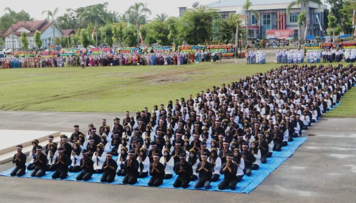Hardikda di Aceh Tamiang di Warnain Tarian Ratoh Jaroe 500 Pelajar