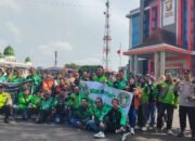 Polda Sumsel Jadi Salah Satu Lokasi Aksi Simpatik Ojol Palembang dengan Bunga Mawar Merah Putih