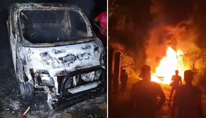 Mobil Warga Mesuji OKI Ludes Terbakar Saat Angkut Solar