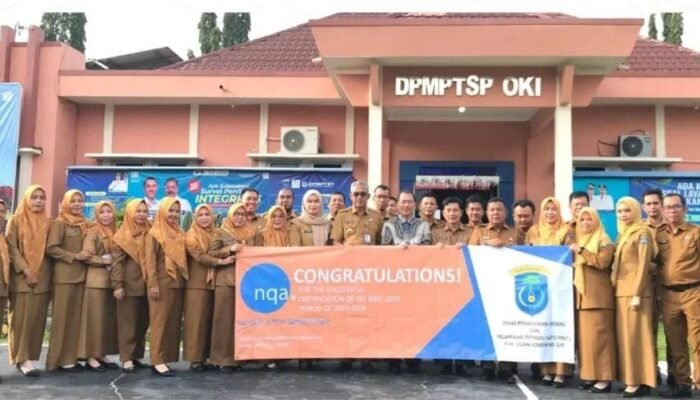 Dinas Penanaman Modal OKI Raih Sertifikasi Pelayanan Perijinan dan Investasi Standar Internasional