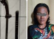Aksi Brutal di Tulungagung! Pria Bawa Parang Ditangkap Polisi Setelah Kejar Warga