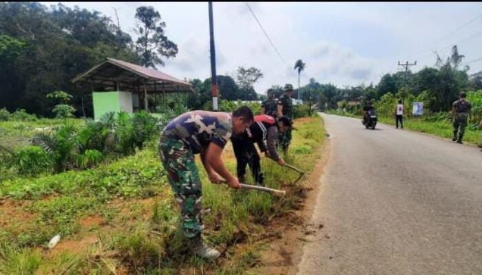 Dandim Putussibau Pimpin Sertijab, Babinsa Galang Warga Jaga Lingkungan