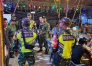 Patroli Gabungan Koramil 1206-11/Silat Hilir dan Linmas Jaga Keamanan Malam Minggu