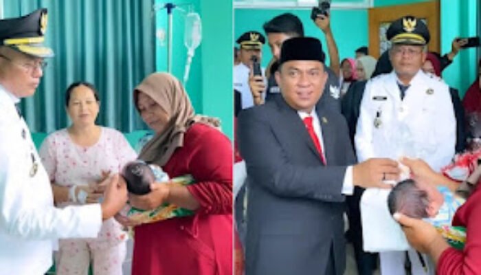 Walikota Prabumulih Berikan Bingkisan Kepada Bayi Yang Lahir Tepat 17 Agustus 2025 di RSUD Prabumulih