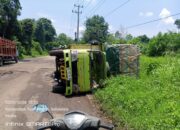 Kecelakaan Tunggal Truk Diesel di Desa Remayu Diduga Akibat Jalan Rusak 