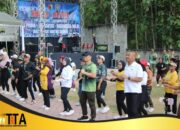 Rayakan HUT ke-80 TNI, Bupati Tulungagung Gatut Sunu Hadiri Senam Massal dan Santunan Sosial PSHT Kauman: “Wujud Persaudaraan Sejati”