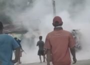 Heboh, Mobil Terbakar di Dekat SPBU PT Uncak Kapuas Mandiri