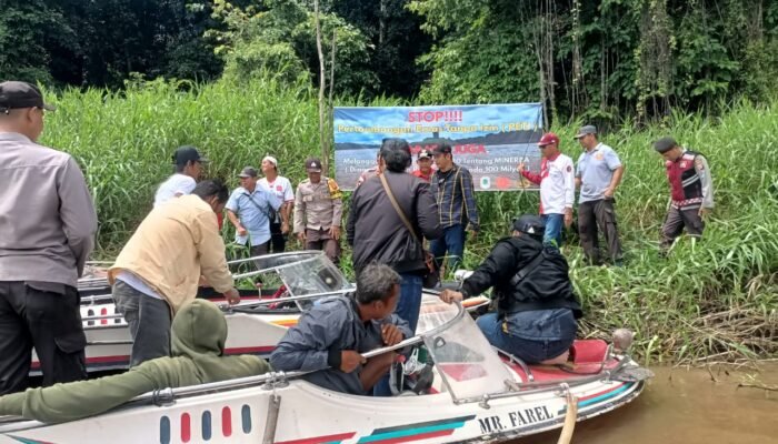 Polres Kapuas Hulu Gempur PETI di Suhaid, Satu Unit Alat Tambang Dimusnahkan
