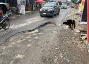 Warga Deli Tua Keluhkan Jalan Marindal Rusak Parah, Banyak Korban Kecelakaan