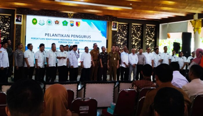 PWI Sidoarjo Gelar Pelantikan Pengurus 2025-2028, Sinergi Pers dan Pemerintah Jadi Kunci Pembangunan