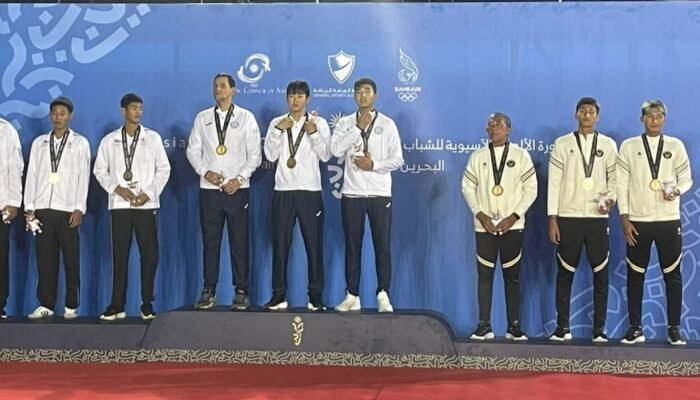 Atlet Asal Sidoarjo yang Tergabung Timnas Bola Voli Pantai Indonesia Raih Medali Perunggu di Asian Youth Games Bahrain 2025