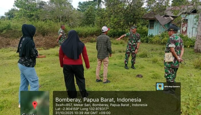 Dandim 1803/Fakfak Tinjau Lokasi Lahan Kompi Produksi dan Integrated Farming Distrik Bomberay