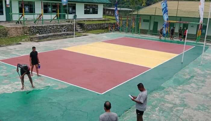 Begini Kesiapan Lapangan Kodim 1803/Fakfak Jelang Tournament Bola Voli