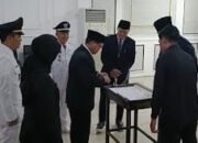 Wabup Iwan Tuaji Lantik 35 Pejabat Pemkab PALI, Tiga Camat Berganti