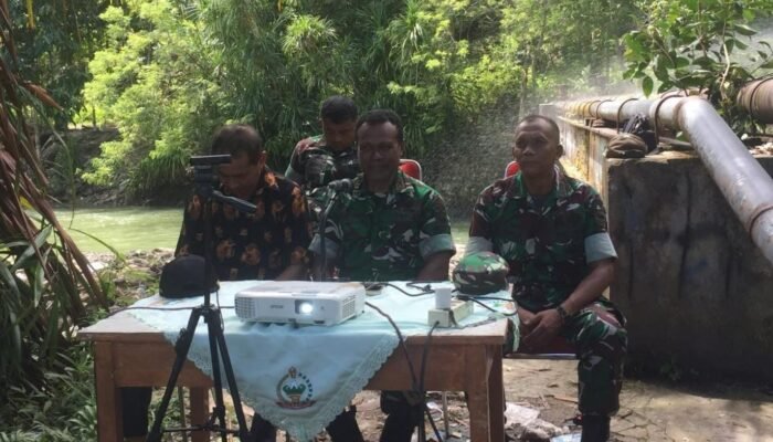 Program TNI Manunggal Air, Kodim 1803/Fakfak Ikuti Vicon Bersama KSAD