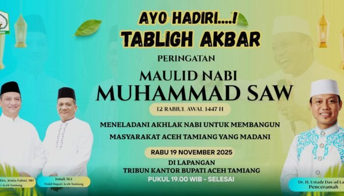 Ustadz Kondang Nasional Das’ad Latif Akan Isi Tabligh Akbar Maulid Nabi 2025 di Aceh Tamiang