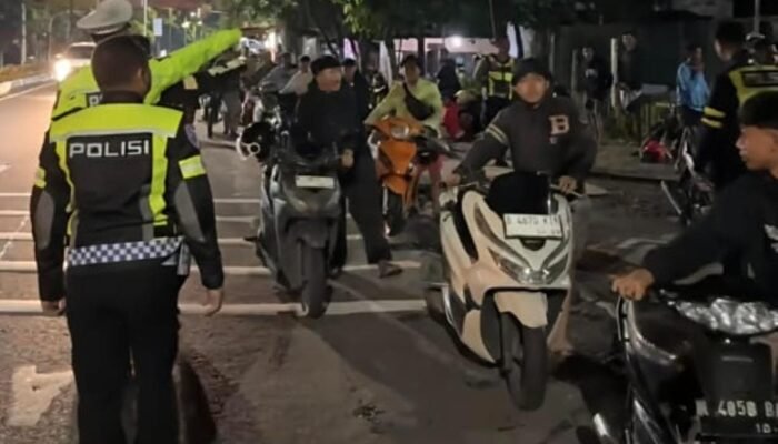 Patroli Blue Light, Polresta Malang Kota Amankan 111 Motor Diduga Untuk Balap Liar