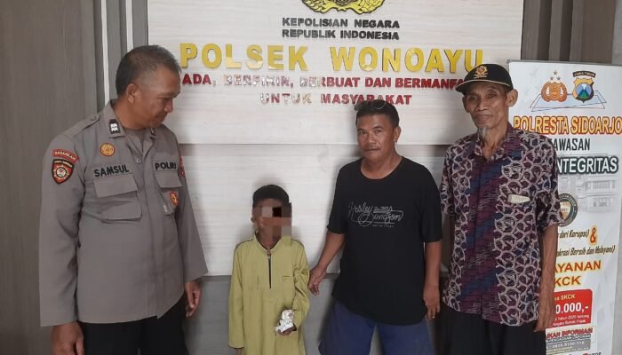 Warga Temukan Anak, Diserahkan ke Polsek Wonoayu untuk Diserahkan Keluarga