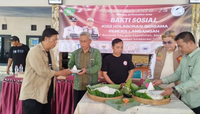 Harlah ke-2 JOSS Gelar Pengobatan Gratis di Desa Lambangan, Warga Antusias dan Kades Mulyanto Dapat Kejutan Ultah