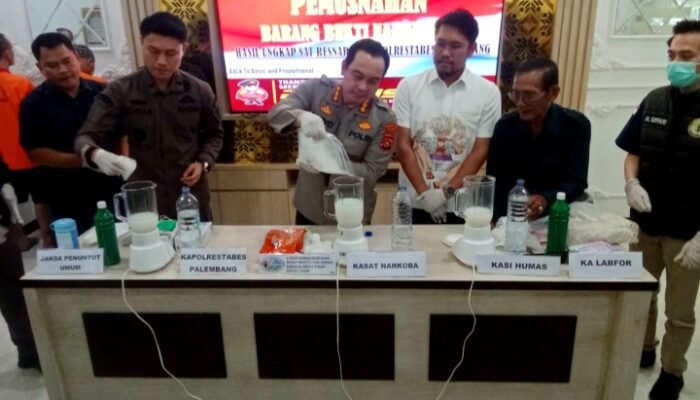 Hindari Penyalahgunaan Barang Bukti, Kapolrestabes Palembang Musnahkan 1,144 Kg Sabu
