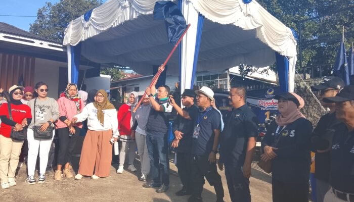 Ribuan Warga Ikuti Jalan Sehat HUT ke-14 Partai NasDem di Tanah Datar