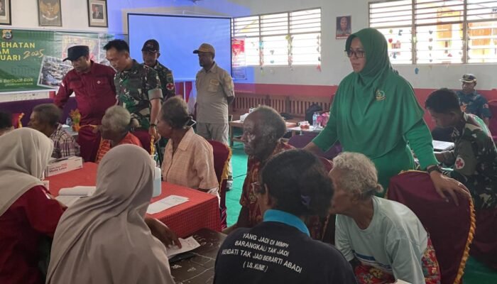 Kodim 1803/Fakfak Gandeng Puskesmas Degen Gelar Bakti Kesehatan