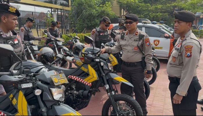 Sat Samapta Polresta Sidoarjo Gelar Pengecekan Kesiapan Personel Pengamanan Nataru dan Antisipasi Bencana Hidrometeorologi