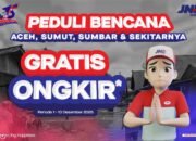Bergerak Bersama Peduli Bencana, JNE Gratiskan Ongkir Bantuan ke Aceh, Sumbar, Sumut, dan Sekitarnya