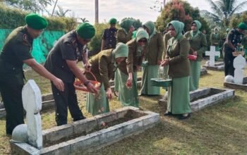 Hari Juang TNI Ke-80, Korem 182/JO Ziarah Rombongan di Taman Makam Pahlawan