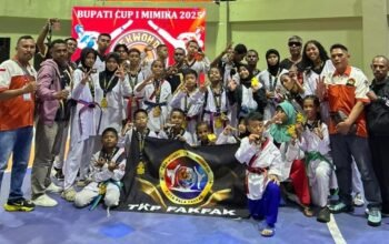 Turnamen Taekwondo Bupati Mimika CUP I, Pengkap Taekwondo Indonesia Fakfak Raih 25 Medali Emas