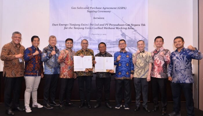 Wujudkan Diversifikasi Pasokan, PGN dan Dart Energy Kerjasama Pemanfaatan CBM dari WK GMB Tanjung Enim