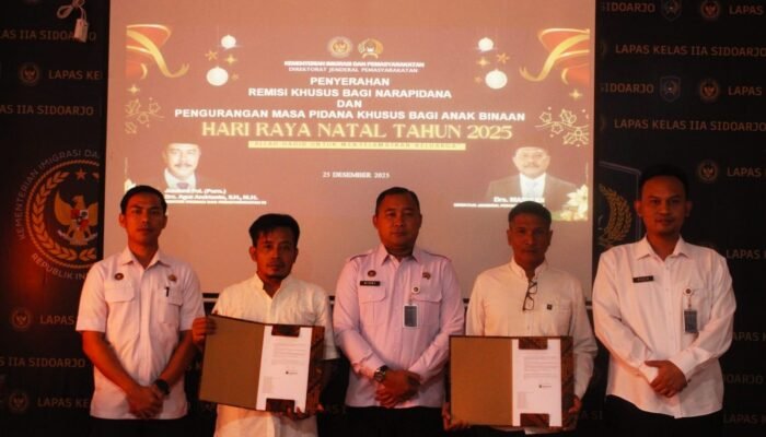Kalapas Sidoarjo Berikan Remisi Khusus Natal 2025: Sebagai Motivasi WBP jadi Pribadi yang Lebih Baik untuk Kembali ke Masyarakat