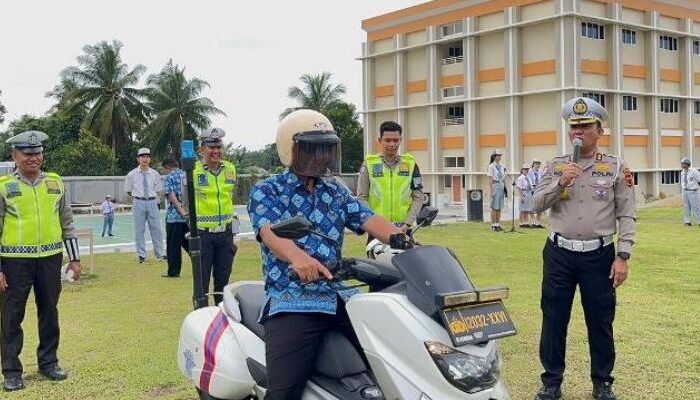 Police Go To School di SMA Xaverius Jambi, Ditlantas Polda Tanamkan Kesadaran Tertib Lalu Lintas Sejak Dini