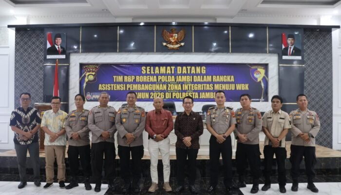 Menuju WBK 2026, Polresta Jambi Matangkan Zona Integritas Usai Asistensi Tim RBP Polda Jambi