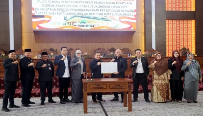 DPRD Kota Lubuk Linggau Tetapkan Propemperda Tahun 2026