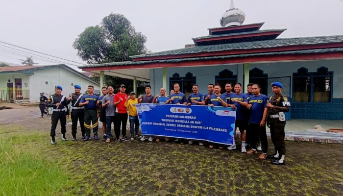 Sambut Ramadhan, FIF Group Central Remedial Sumsel Renovasi Masjid An-Nur