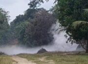 Disinyalir Pipa Gas PHR Zona 4 Bocor di Desa Gunung Raja, Bau Menyengat Paksa Warga Tinggalkan Rumah