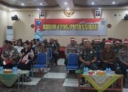 Kodim 1206 Putussibau Rayakan Natal Bersama Kasad Jenderal TNI Maruli Simanjuntak Melalui Vicon