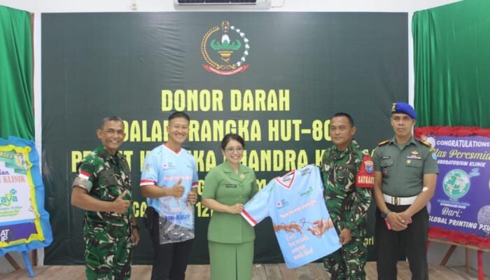 Darah Kebajikan Mengalir di HUT Persit KCK ke – 80 di Laboratorium Diaraya Putussibau