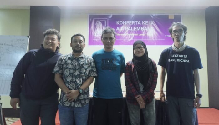 Resha-Nefri Inge Terpilih Sebagai Ketua dan Sekretaris AJI Palembang 2026-2029