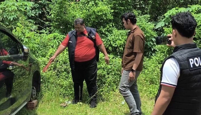 Bandit Sikat Empat Ban Mobil Xpander