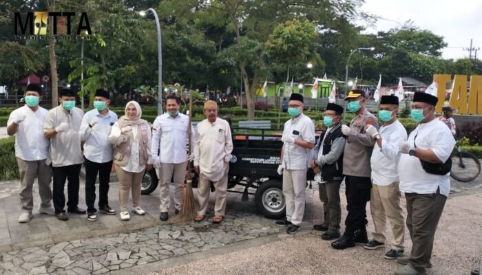 HUT Gerindra Ke-18, PAC Lowokwaru Gelar Korve dan Santunan Anak Yatim Piatu