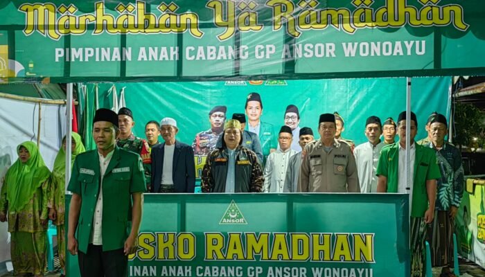 Polsek Wonoayu Hadiri Pembukaan Posko Ramadan PAC GP Ansor