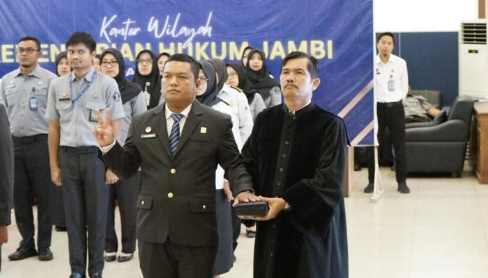 Jonson Siagian Lantik Pejabat Baru, Kanwil Kemenkum Jambi Perkuat Pelayanan Hukum