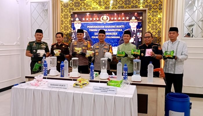 8.282 Gram Sabu dan 770 Butir Pil Ekstasi Dimusnahkan, Ini yang Ditegaskan Kapolda Sumsel