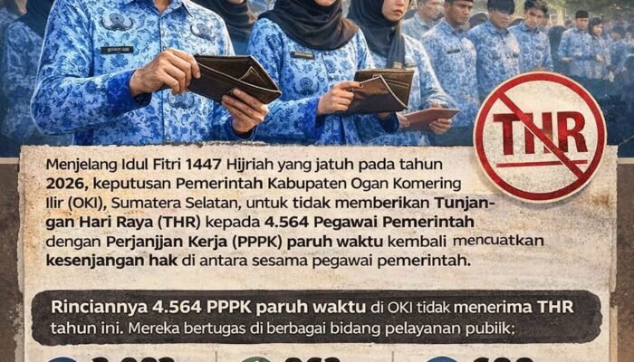 Berbeda Status, 4 Ribuan Pegawai Paruh Waktu OKI Tak Terima THR