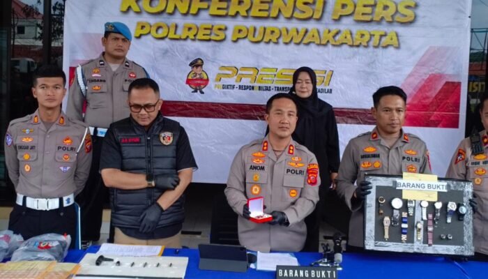 Polres Purwakarta Akhiri Petualangan Pencuri Spesialis Rumah Mewah Lintas Provinsi
