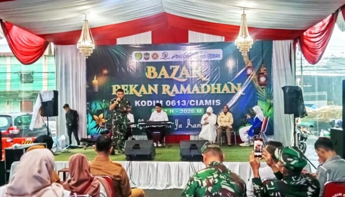 Kodim 0613/Ciamis Gelar Bazar Pekan Ramadhan 2026, Bantu Masyarakat Dapatkan Kebutuhan Pokok dengan Harga Terjangkau